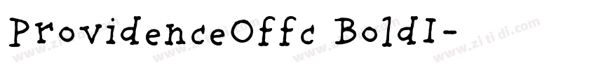 ProvidenceOffc BoldI字体转换